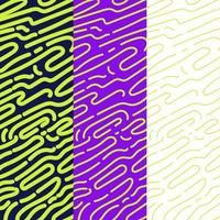 Rounded lines pattern collection vector