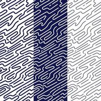 Rounded lines pattern collection vector