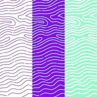 Rounded lines pattern collection vector