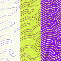 Rounded lines pattern collection vector