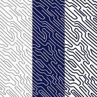 Rounded lines pattern collection vector