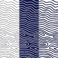 Rounded lines pattern collection vector