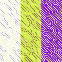 Rounded lines pattern collection vector