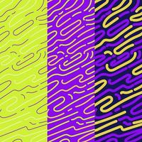 Rounded lines pattern collection vector