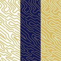 Rounded lines pattern collection vector