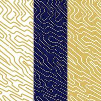 Rounded lines pattern collection vector