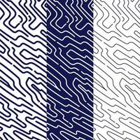 Rounded lines pattern collection vector