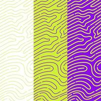 Rounded lines pattern collection vector