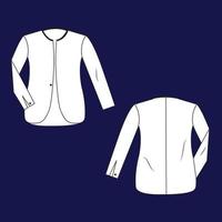 Mens formal coat outline vector