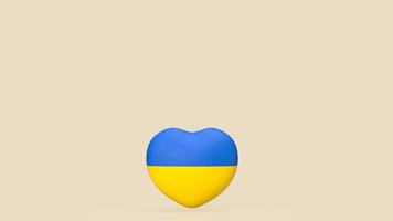 The 3d heart Pray For Ukraine peace and Save Ukraine from Russia photo