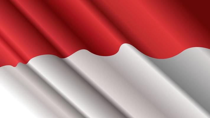 Indonesia flag background realistic design