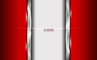 Abstract red silver white luxury elegant template background design vector