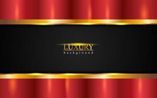 Luxury red gold shiny template background design vector