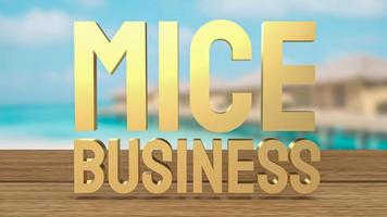 The word MICE is the event management business 3d rendering photo