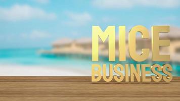 The word MICE is the event management business 3d rendering photo
