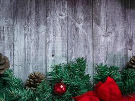 fondo de madera para el concepto de navidad o celebración foto