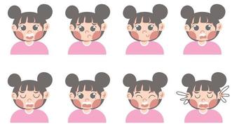 kids expression avatar vector