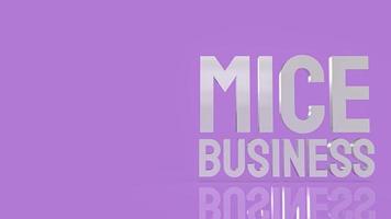 The word MICE is the event management business 3d rendering photo