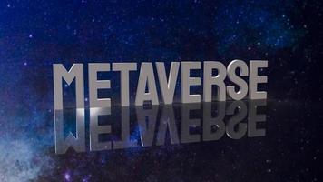 The metaverse  on space for technology or business concept 3d rendering photo