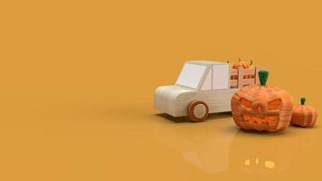 pumpkin lantern  for halloween  concept 3d rendering photo