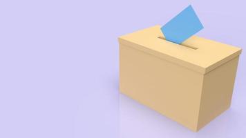 la casilla de votación para la representación 3d del concepto electoral foto