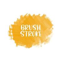 Abstract yellow watercolor brush stroke hand painted design vector