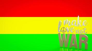 The  make love not war word for background concept 3d rendering photo