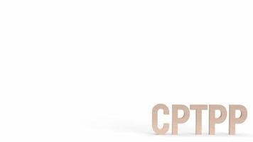 The  cptpp text on white back ground for business concept 3d rendering photo