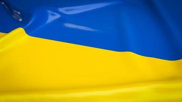 The Ukraine flag on business background  3d rendering photo