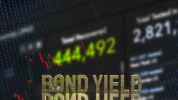 gold text  bond yield for business concept 3d rendering photo