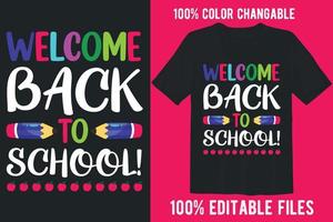 Back to school colorful t shirt design vector