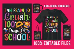 Back to school colorful t shirt design vector