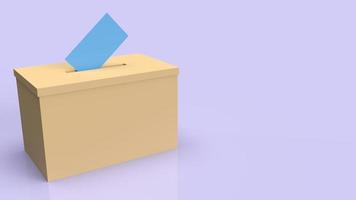 la casilla de votación para la representación 3d del concepto electoral foto