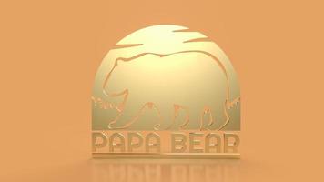 The papa bear for fathers day holiday concept 3d rendering photo