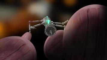 The nano robotic for medical and sci background content 3d rendering photo