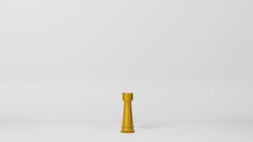 The golden king chess on white background for business content 3d rendering. photo