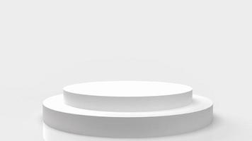 el escenario blanco sobre un fondo claro para la presentación en 3d. foto