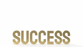 The success gold text for business content background 3d rendering photo