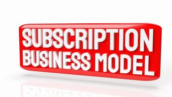 The  subscription business model word for business concept 3d rendering photo