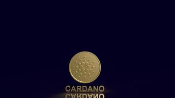 The cardano or ada coins for crypto currency or technology concept 3d rendering photo