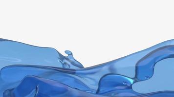 The blue water wave on white background  3d rendering photo