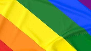 la bandera multicolor para la representación 3d del concepto lgbtq o transgénero foto