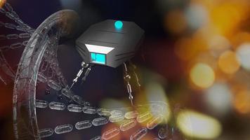 The nano robotic for medical and sci background content 3d rendering photo