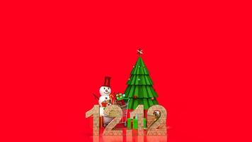 The gold number 12.12  and snowman for sale promotion concept 3d rendering photo