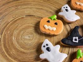galletas de jengibre de halloween para comida y concepto de vacaciones foto