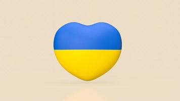 The 3d heart Pray For Ukraine peace and Save Ukraine from Russia photo