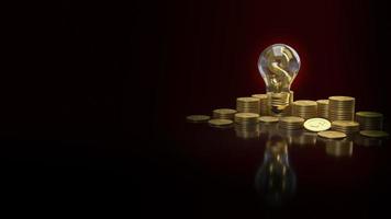 The light bulb and money symbol for business content 3d rendering photo