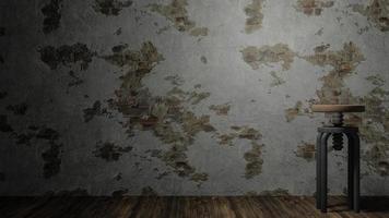 The dirty wall and wood floor for background content 3d rendering photo