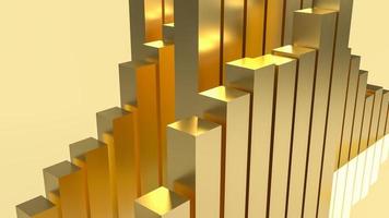 The gold column for abstract background  3d rendering photo