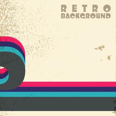 Retro grunge texture background with vintage striped design. Vector illustration.